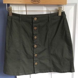 Button Front Skirt